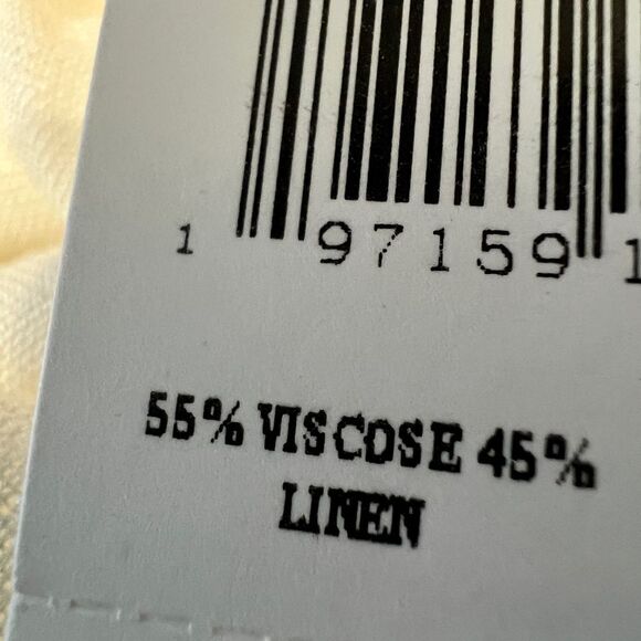 ELAN Linen Blend Tiered Halter Maxi Dress Relaxed Fit High Neck White Medium NWT - Picture 14 of 15